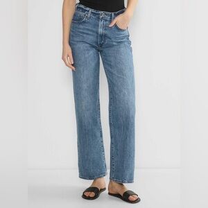 Denim Forum The Farrah Hi-Rise Wide Jean size 24